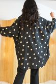 Phoenix Polka Dot Oversized Shirt Black